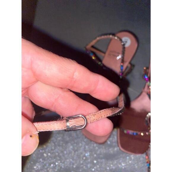 Women's Jeffrey Campbell Pink Rhinestone Sandals Size 7 - Picture 4 of 6